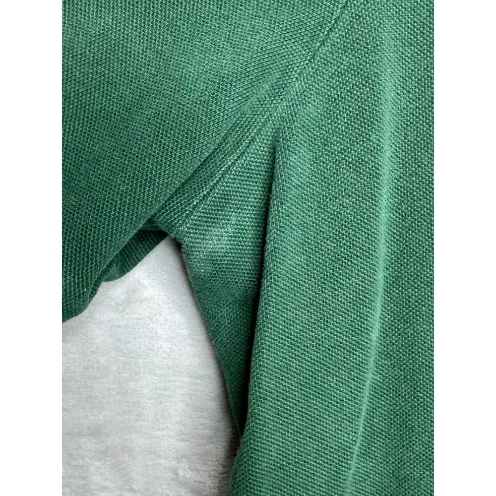 Polo Ralph Lauren Polo Shirt Men XL Dark Green Classic Fit Pique Cotton Preppy